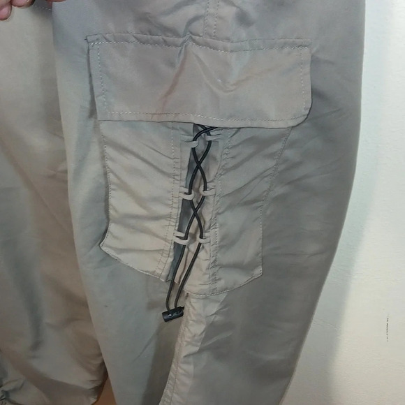 MOTEL Fabio Wide Leg Cargo Trousers in Grey size small - Picture 7 of 14